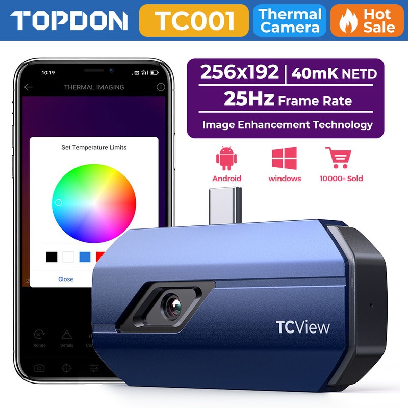 TOPDON TC001 IR Thermal Camera Imager 256×192 Pixels For Smartphone Android