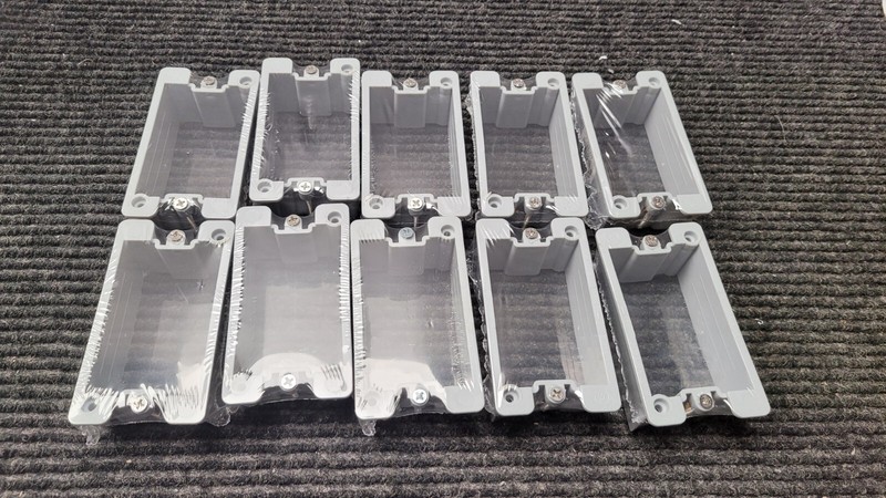 Box of 10 -CANTEX Plastic Old Work Interior Wall Electrical Box Mounting