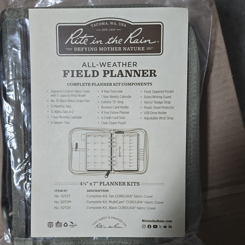 Rite in the Rain All Weather Field Planner Multicam Field Planner No9255M gallery