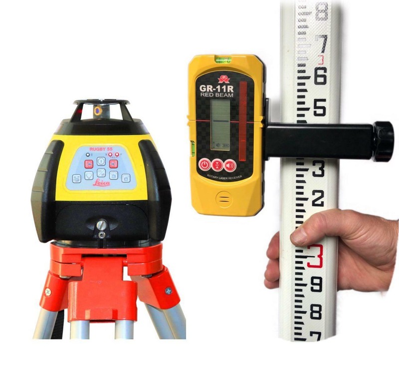 ROTARY LASER UNIVERSAL RECEIVER DETECTOR DUAL DISPLAY TOPCON LEICA CST PLS gallery