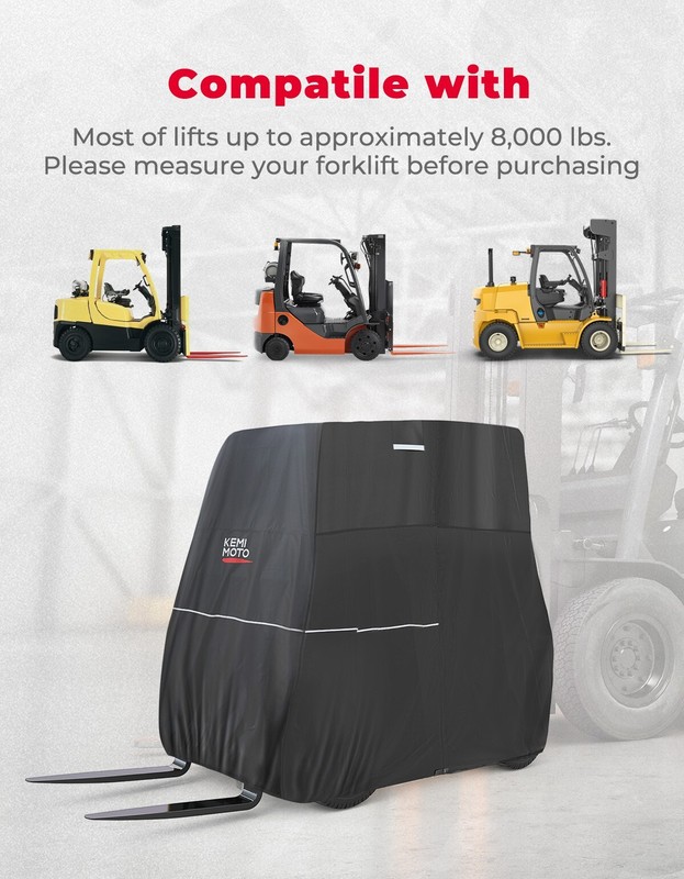 KEMIMOTO 420D Heavy Duty Forklift Storage Cover for most Standard Forklifts gallery