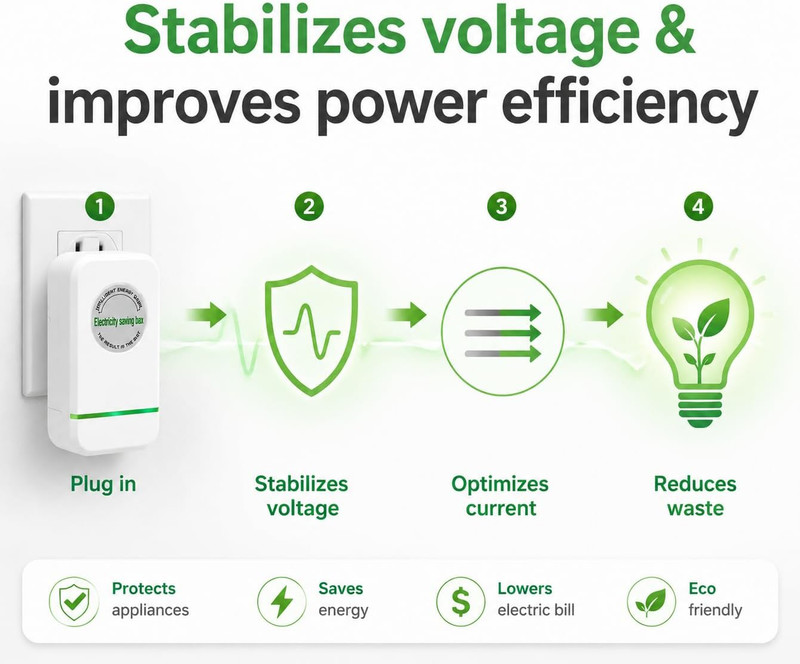6 Pack Electricity Saving Box, Energy Saving Device Smart Voltage Support Stabil gallery