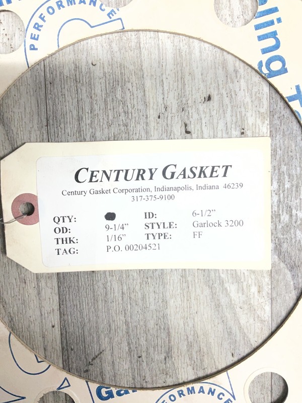 Garlock 3200 Blue-Gard Flange Gasket 9-1/4”x6-1/2”x1/16” #4022K160 gallery