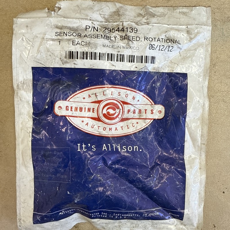New Old Stock OEM Genuine Allison 29544139 Rotational Speed Sensor Assembly 2012