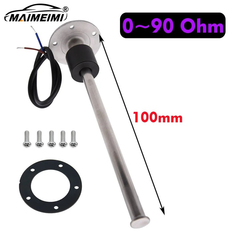 0-90ohm Fuel Float Sensor 52mm Fuel Level Gauge Sensor Fit Boat Car 100-500mm