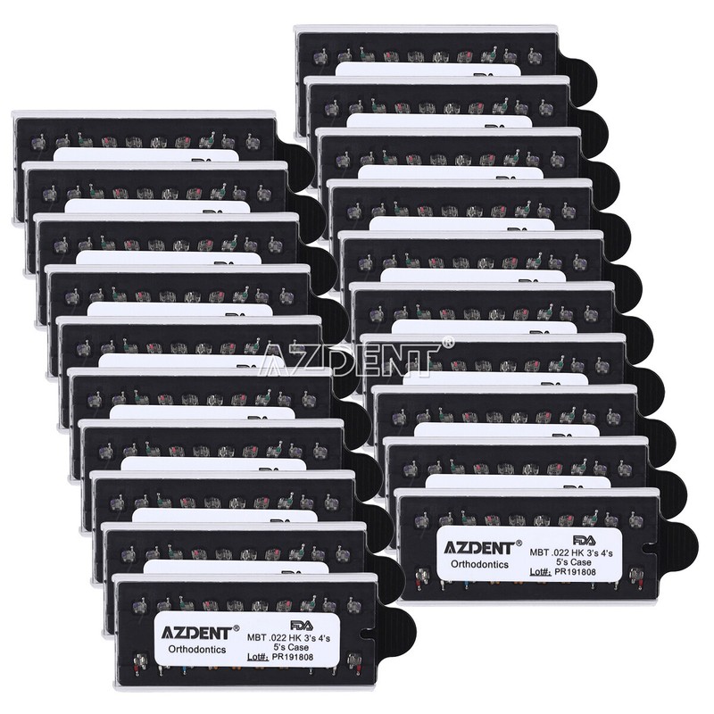 20pcs/kit Dental Ortho Monoblock MIM Bracket Braces Mini Roth/MBT 022 AZDENT