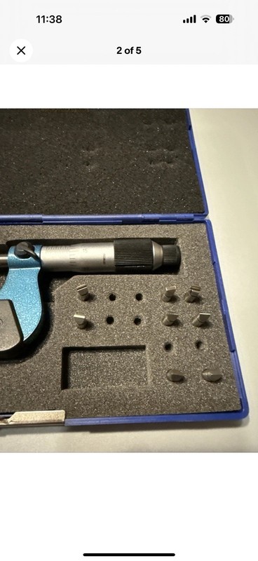 Screw Thread Micrometer 0-1" 0.001" Anvil Sets Included gallery