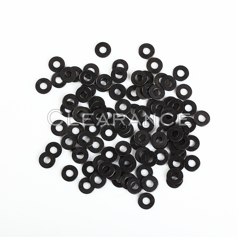 NEW BLACK FLAT WASHER 3/16 100 PCS Flat Washer Free Shipping