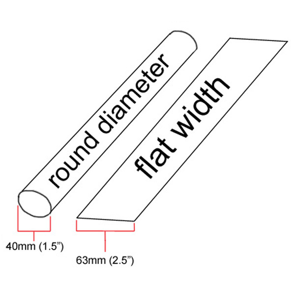 1.5" ID Blue Heat Shrink Tube 2:1 ratio (8 inches) polyolefin foot/ft/to 40mm gallery