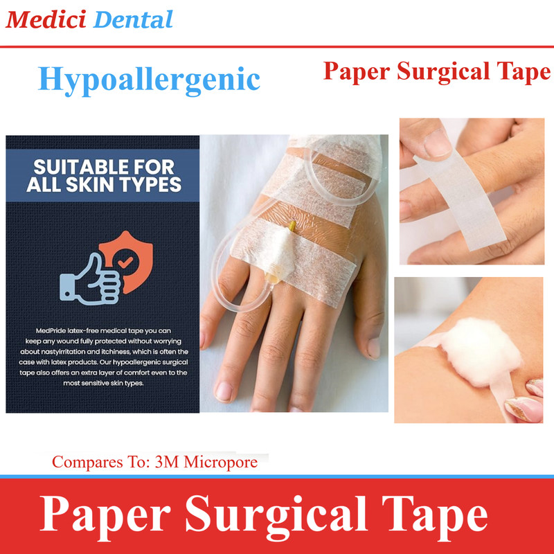 Medical Micropore Paper Surgical Tape 1/2" x 10, 1" x 10, 2" x 10, 3" x 10 yds gallery