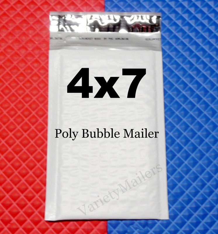 30 Poly Bubble Envelopes #000 / 4″x 7″ Padded Shipping Mailers ~ Made in USA