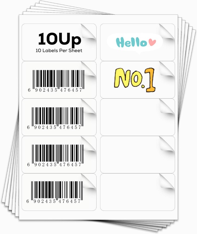 4×2 Blank Address Shipping Labels Mailing Sticker 10 UP for Laser Inkjet Printer