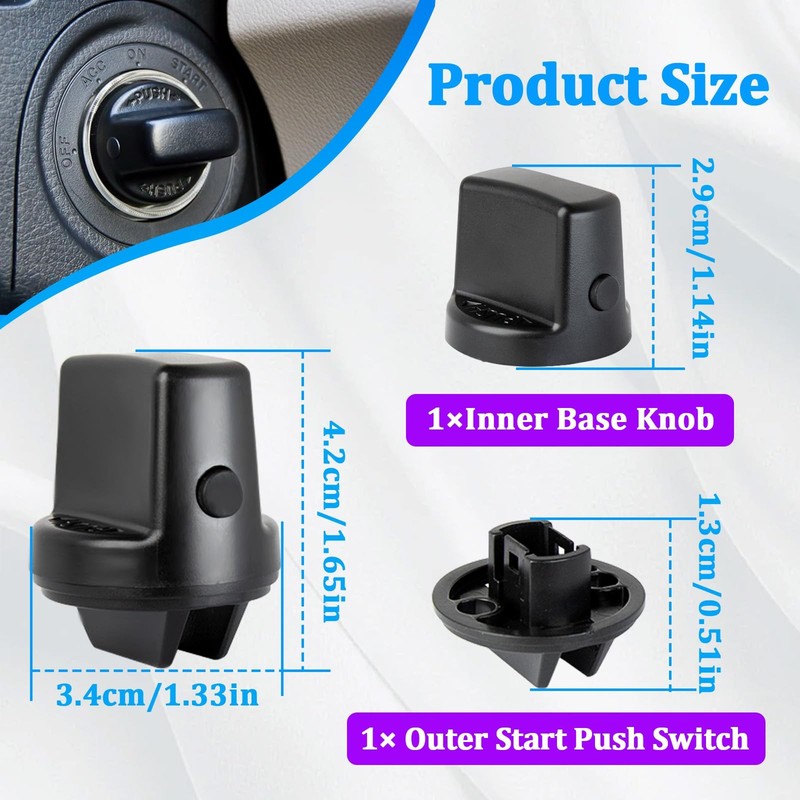 Ignition Key Knob Push Turn Switch for Mazda, Parts Compatible with 2006-2012... gallery