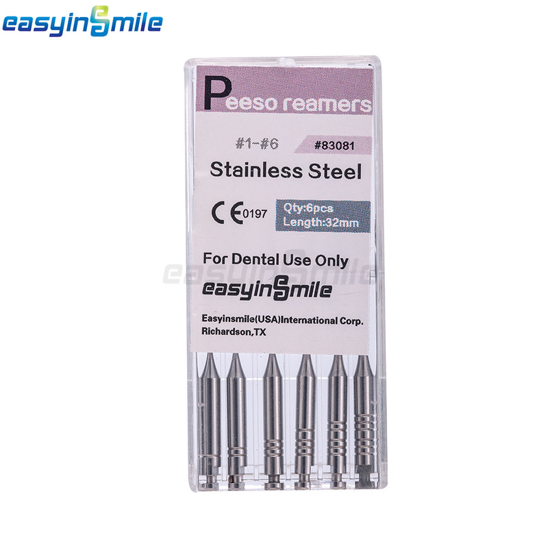 6pcs Dental Endo Peeso Reamer Root Canal Glidden Drills Bur Stainless Steel #1-6 gallery