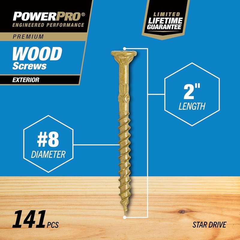 Exterior Wood Screws, x 2 Inch All-Purpose Deck Screws for Outdoor Projects, ... gallery