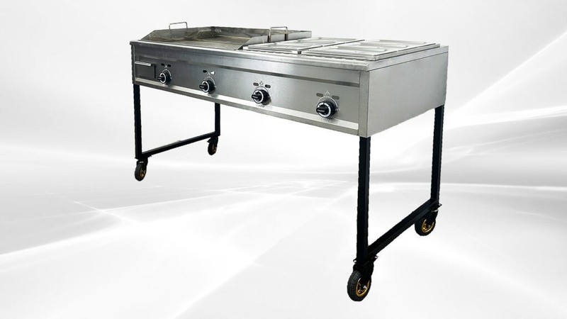 NEW 65" Taco Cart Griddle Warmer Fryer Stainless Steel Propane LP BBQ gallery