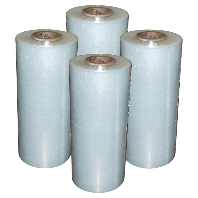 (4) Rolls Hand Stretch Wrap Film Banding 18″ x 1500′ 11.5 Micron USA MADE