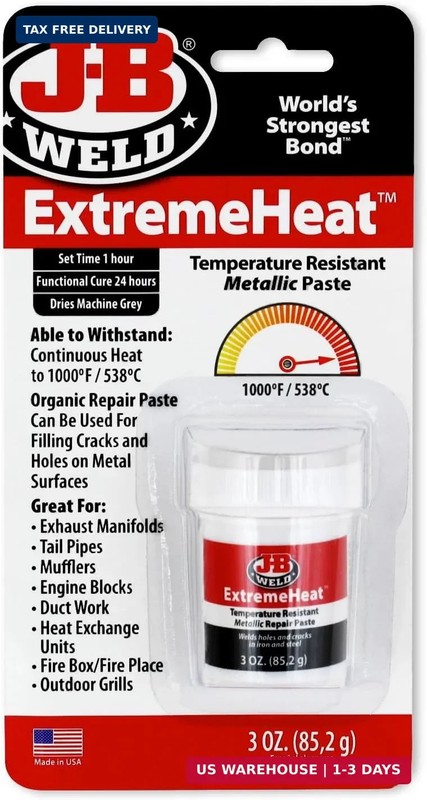 J-B Weld 37901 ExtremeHeat High Temperature Resistant Metallic Paste – 3 oz