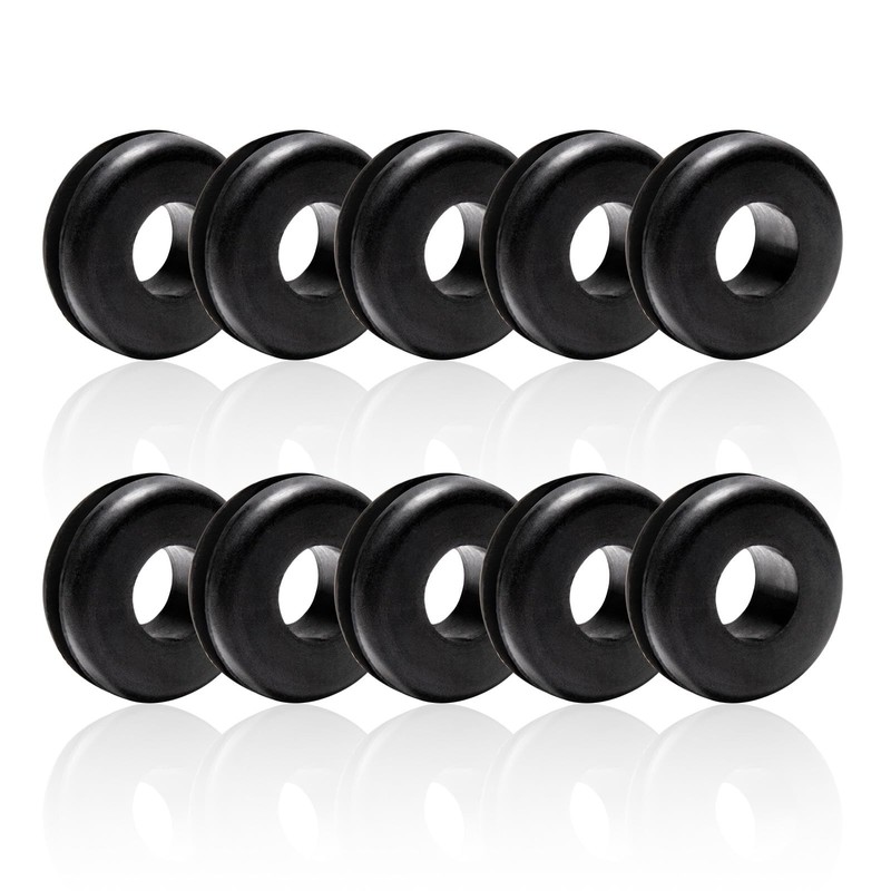 10 Pack Rubber Grommet of Pressure Washer Nozzle Tips 7/8 inches, Black