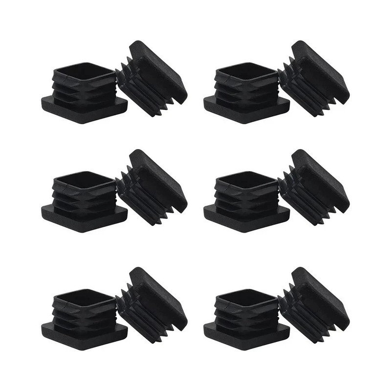 1 1×1 Square Tube End Cap Plastic Plugs 12 Pack 1 Inch Tubing Caps Fence Post