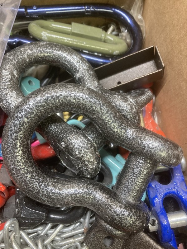 40 lbs Mixed Lot Marine Hardware Shackles Cleats Carabiners Chain Hooks Rigging gallery