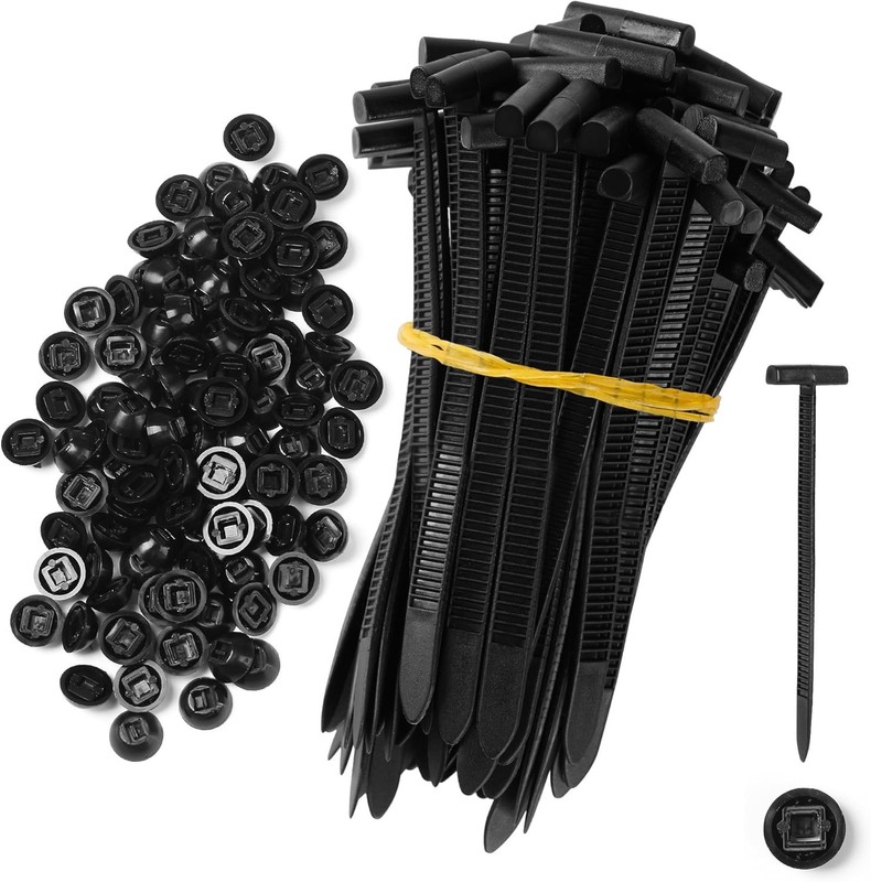 60 PCS Push Mount Zip Ties Nylon Car Mount Wire Tie Snap in Cable Zip Ties