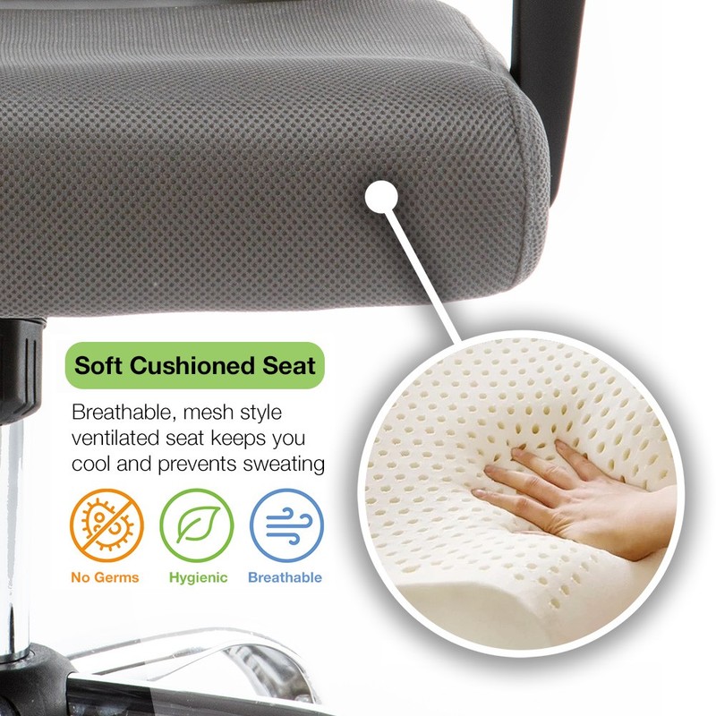 NEW! ZUNA OFFICE DESK CHAIR - MID-BACK MESH TASK CHAIR - ADJUSTABLE HEIGHT gallery
