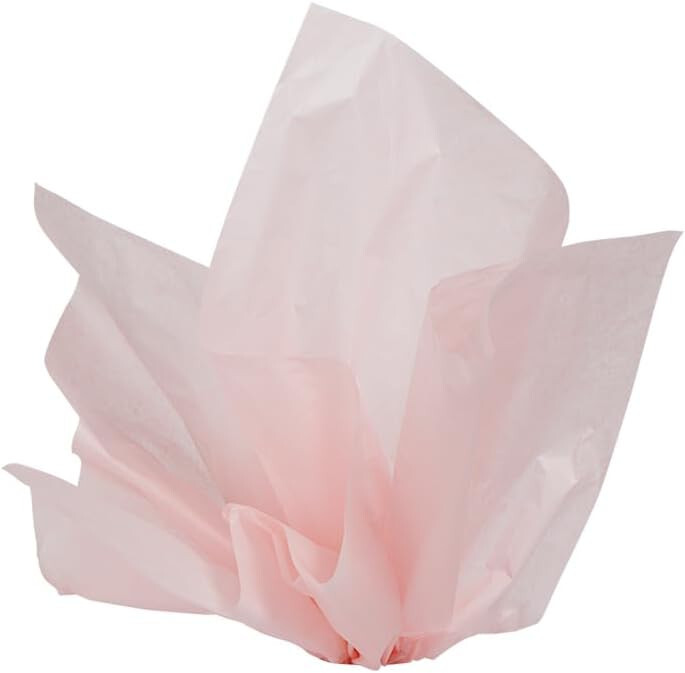 Tissue Paper Pale Pink 20″ x 30″ 120 Large Sheets Gift Wrap Ships Flat