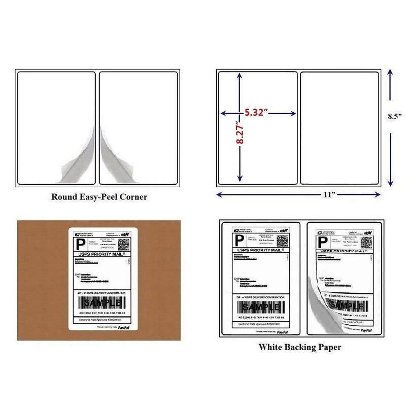 400 Half Sheet Address Shipping Mailing Label 8.5 x 5.5 Self Adhesive gallery