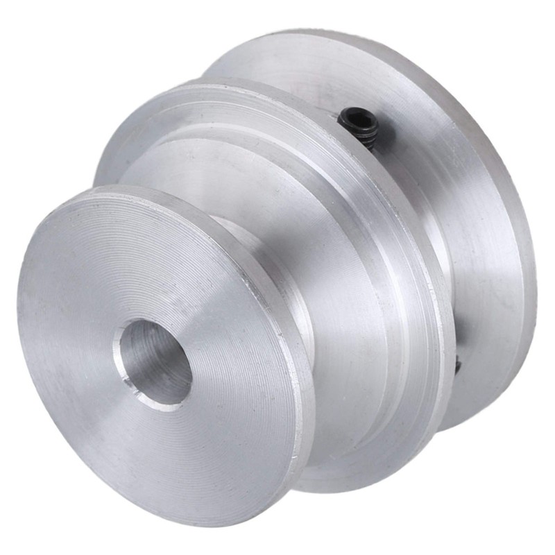 40x30x8MM Silver Aluminum 2-Step Groove Fixed Bore Pulley with Wrench for Mot... gallery