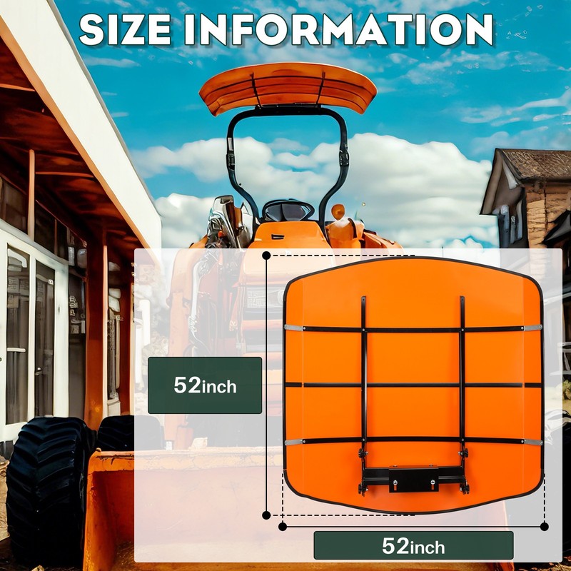 For Kubota, Kioti, Agco Tuff Top Tractor Canopy 48-3/8" X 48-3/8" -Orange gallery