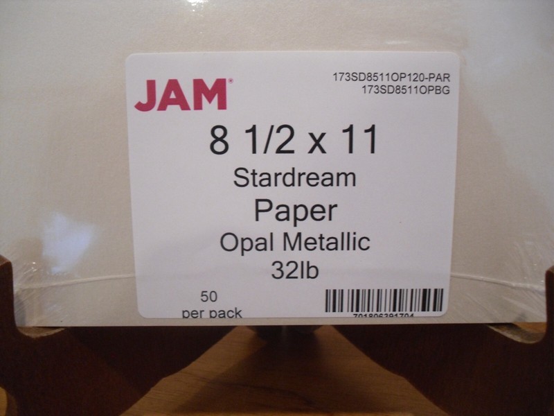 JAM Paper Metallic 32lb Paper 8.5 x 11 Opal Ivory Stardream Metallic PACK OF 50 gallery