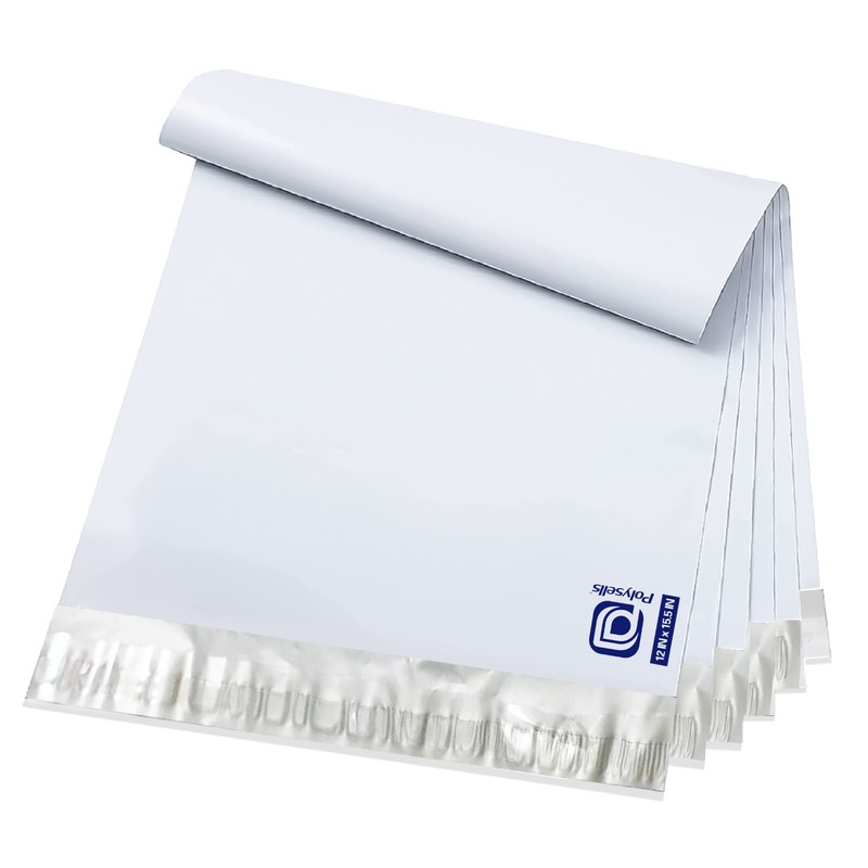100 12×15.5 POLYSELLS Poly Mailers Envelopes Self Sealing Shipping Mailers Bags