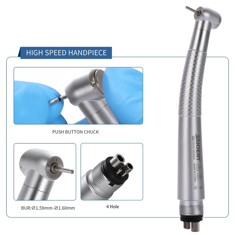 High Speed Handpiece 4 Hole Midwest Dental Air Turbine 4 Spray 302P M4 for NSK