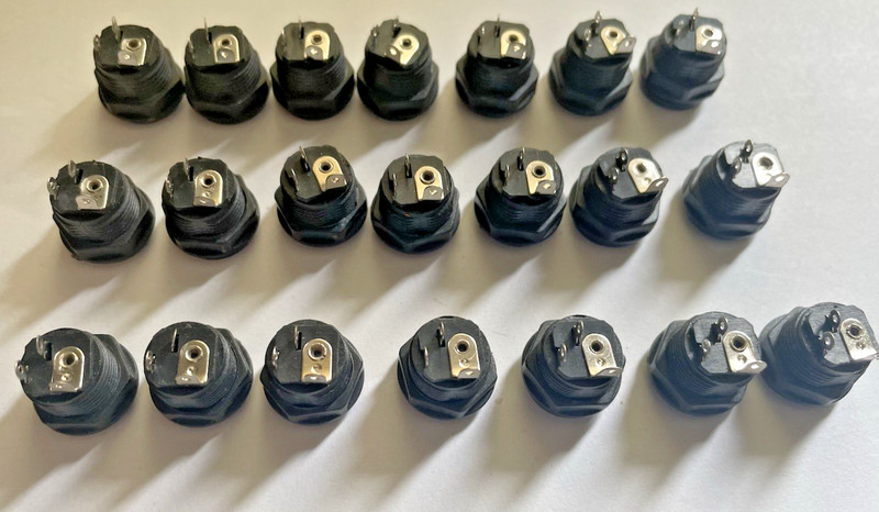 Lot of 21 Panel Mount DC Power Jacks NOS