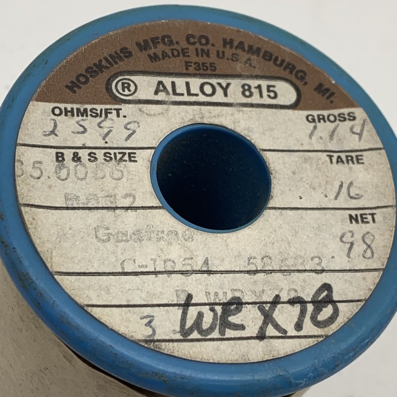 (~1lb) Hoskins Alloy 815 Resistance Wire 35-Gauge 35GA 25~28 Ohms/ft gallery