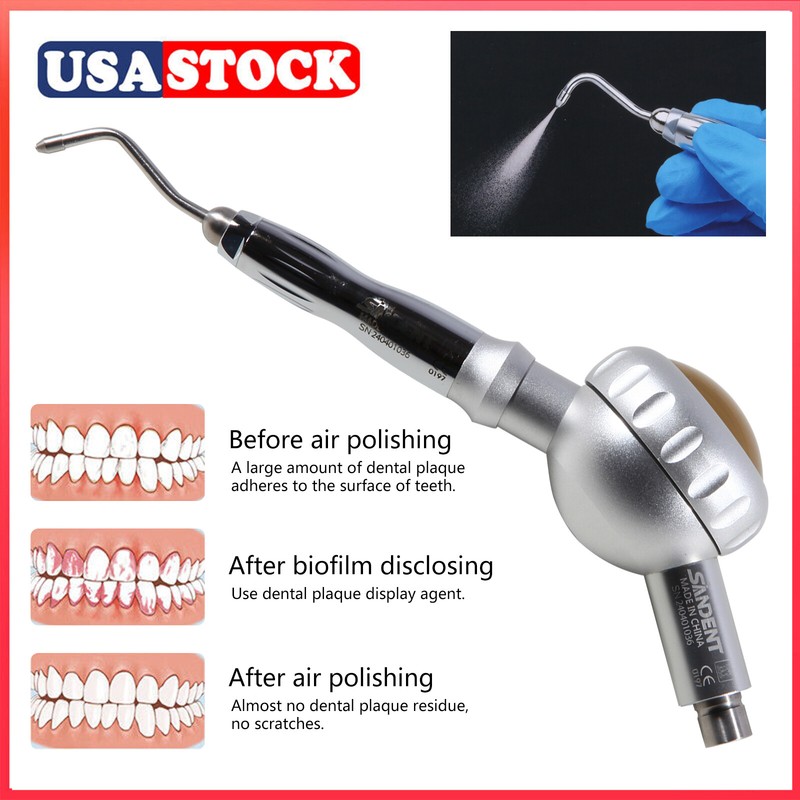USA 4 Holes Dental Air Polisher Polishing Prophy Handpiece Hygiene Jet