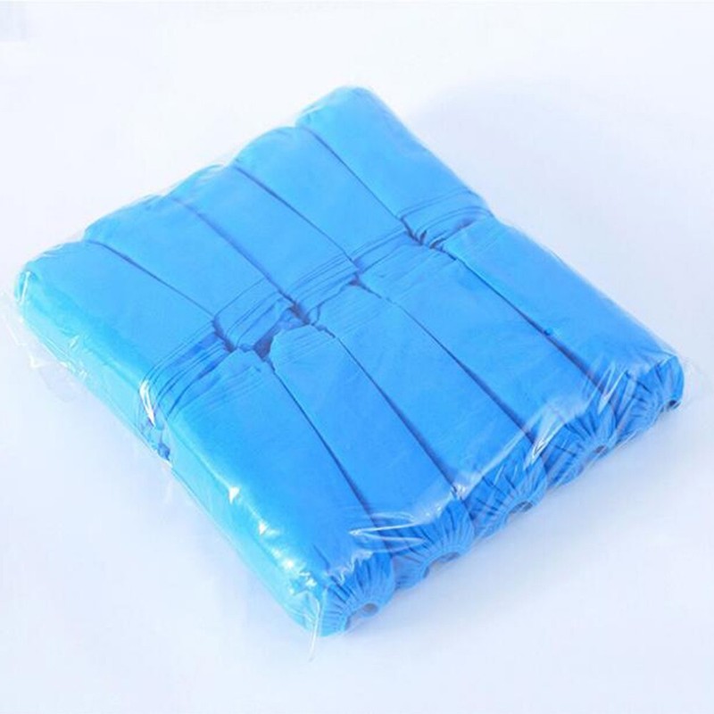 100pcs Disposable Non-woven Shoe Covers Indoors Office Blue Easy Shoe Covers gallery
