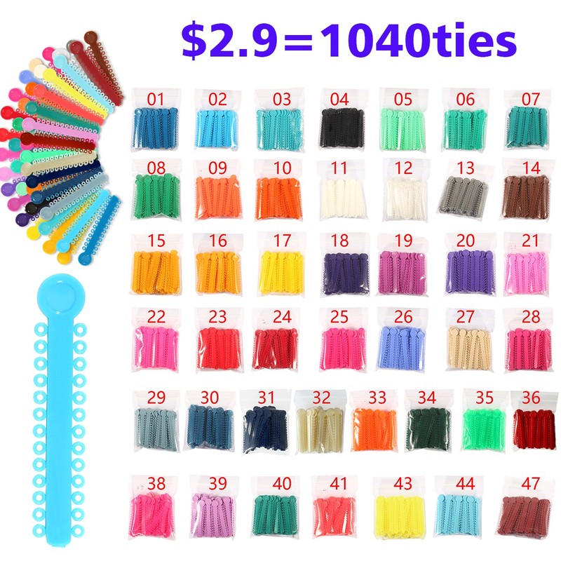 1040 Orthodontic Ligature Ties Elastic Rubber Band Ligadura Ortodoncia Bracket gallery