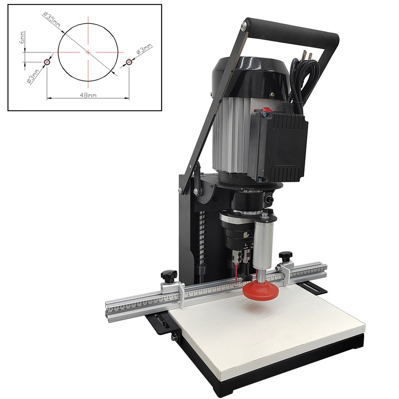48-6 Handheld Portable Hinge Drilling Machine Woodworking Driller 110V 1.5HP