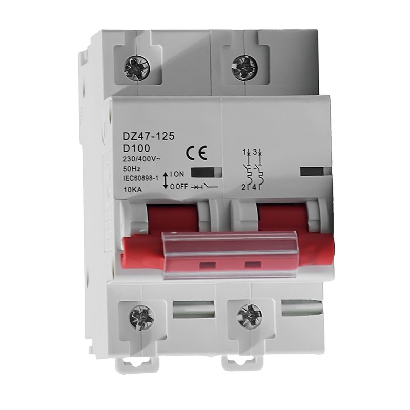 2Pole AC 125AMP Universal Mini Circuit Breaker MCB GYM8 4.5kA Din Rail 250V/500V