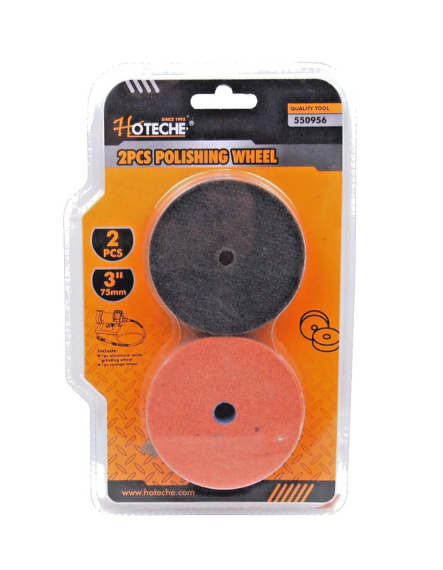 Hoteche 2pc 3″ Grinding Polishing Wheel Set For 3″ Mini Bench Grinder 550956