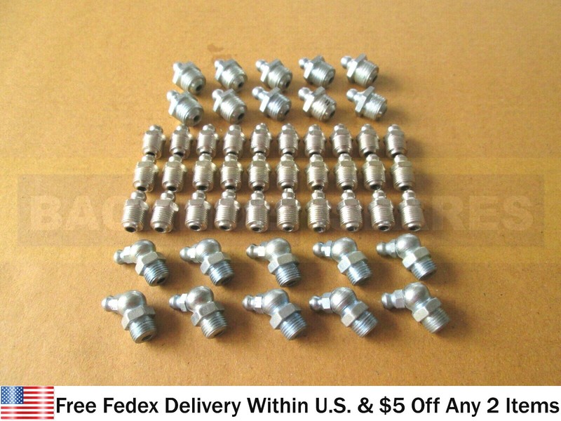 JCB PARTS – GREASE NIPPLES, ASSORTED PACK 50 PCS (1450/0001 1450/0002 1450/1001)