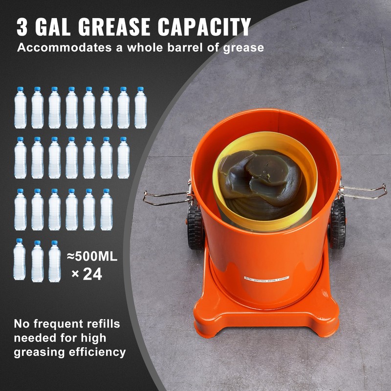 Grease Pump Air Operated Grease Pump 3 Gallon 13 ft Hose Grease Bucket gallery
