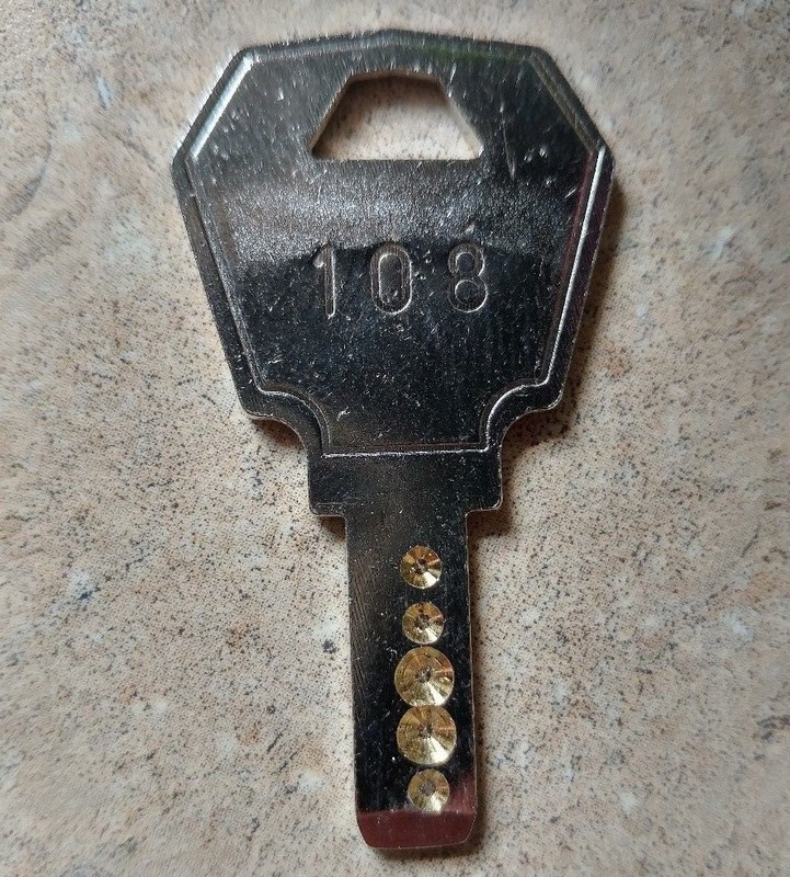 M-S 108 Dimple Key – Compatible with MS EP-125, EP-127 & NCR Cash Drawers