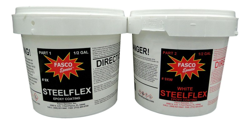 Fasco Epoxies Steelflex White – Epoxy Bottom Coating – Gallon Kit