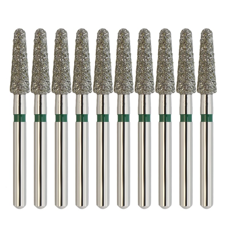 Dental Diamond Burs FG 856/025C Round End Taper Coarse Grit Green Friction Grip