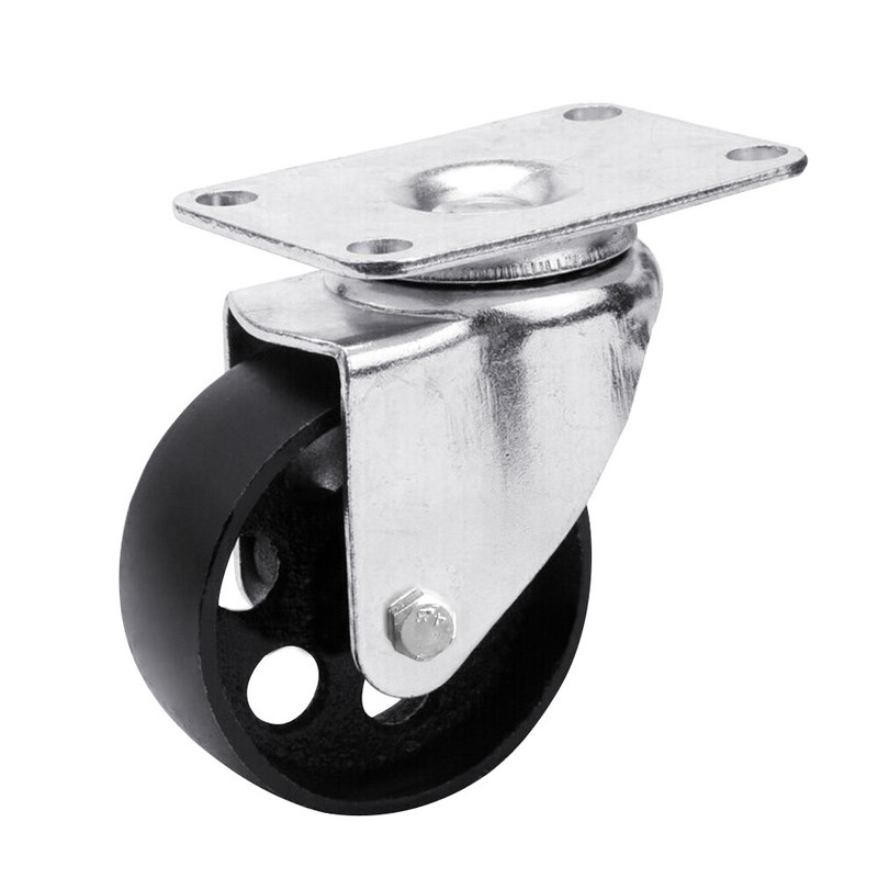 2/4/8pcs Swivel Casters 3"&3.5" Heavy Duty Steel Cast Iron Plate Casters Wheels gallery