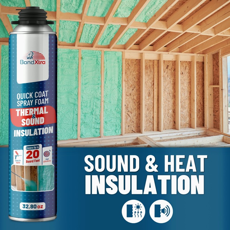 BondXtra Spray Foam Insulation Kit (36 x 32.80 oz/930 gr720 Brd ft) Self Expan gallery