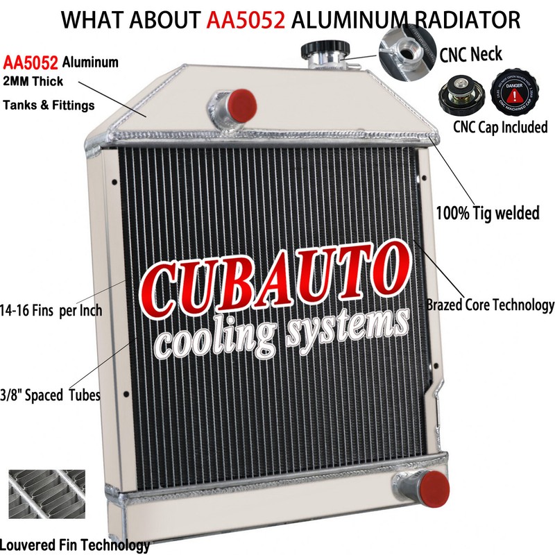 Upgrade 4 Rows Aluminum Radiator For Ford New Holland 3230 3430 3930 3930H 3930N